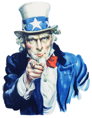 Uncle Sam Drawing from I Want You Poster