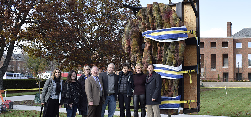 L-R: Laura Stewart, Caroline Bastian, Liz Mullenix, Robert Wicks, Rob Robbins, Ursula von Rydingsvard, Heidi McWilliams, Jason Shaiman.