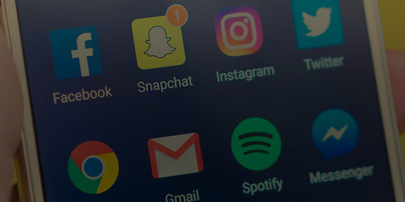 apps on a smartphone screen
