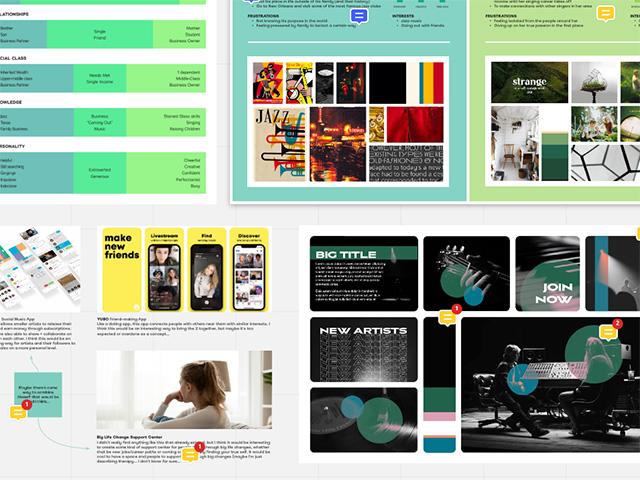 a board with design work on it