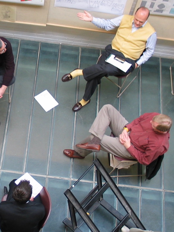 small class held in atrium