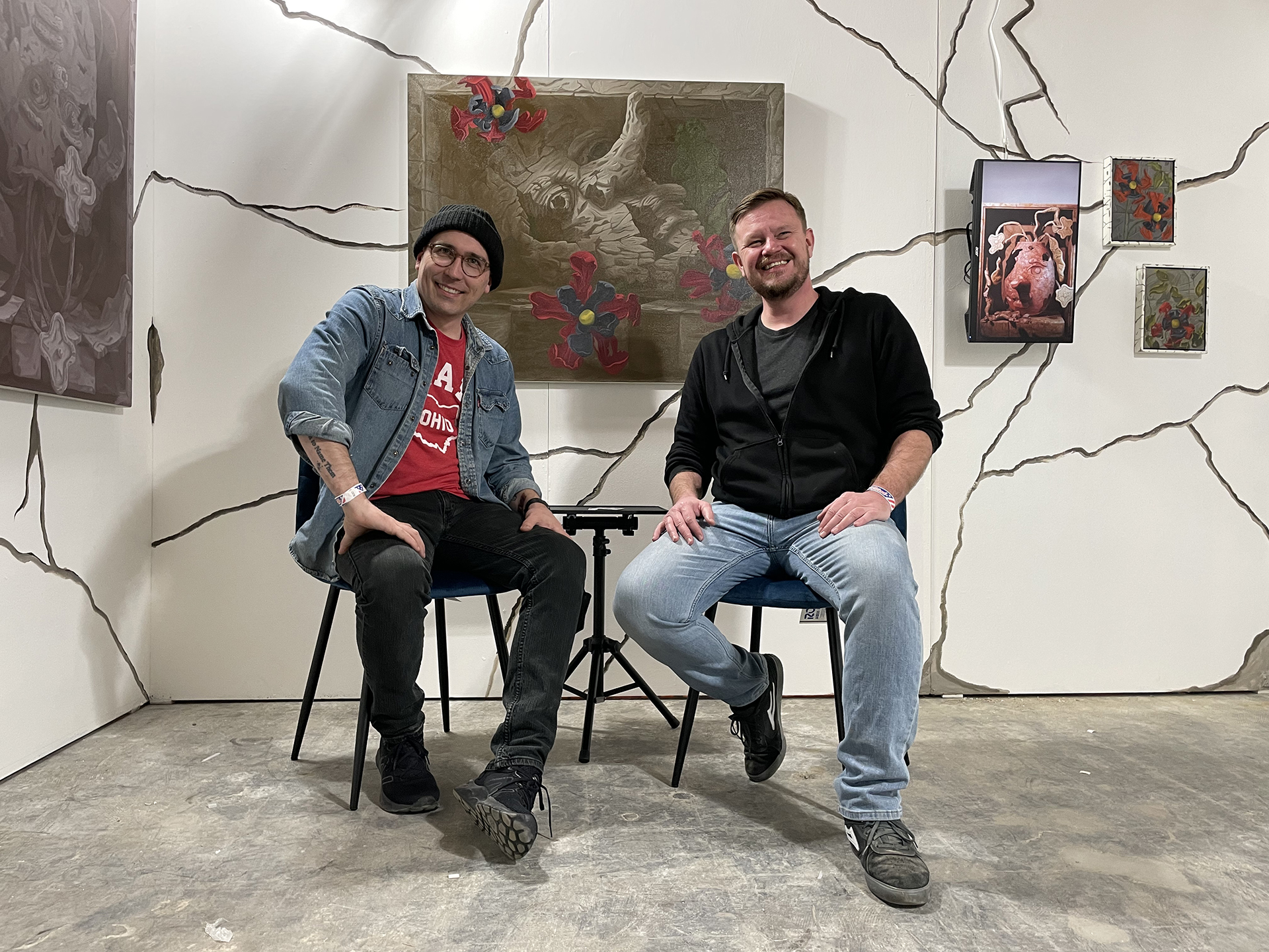 Michael Stillion and Matthew Board at Art Show in Los Angeles
