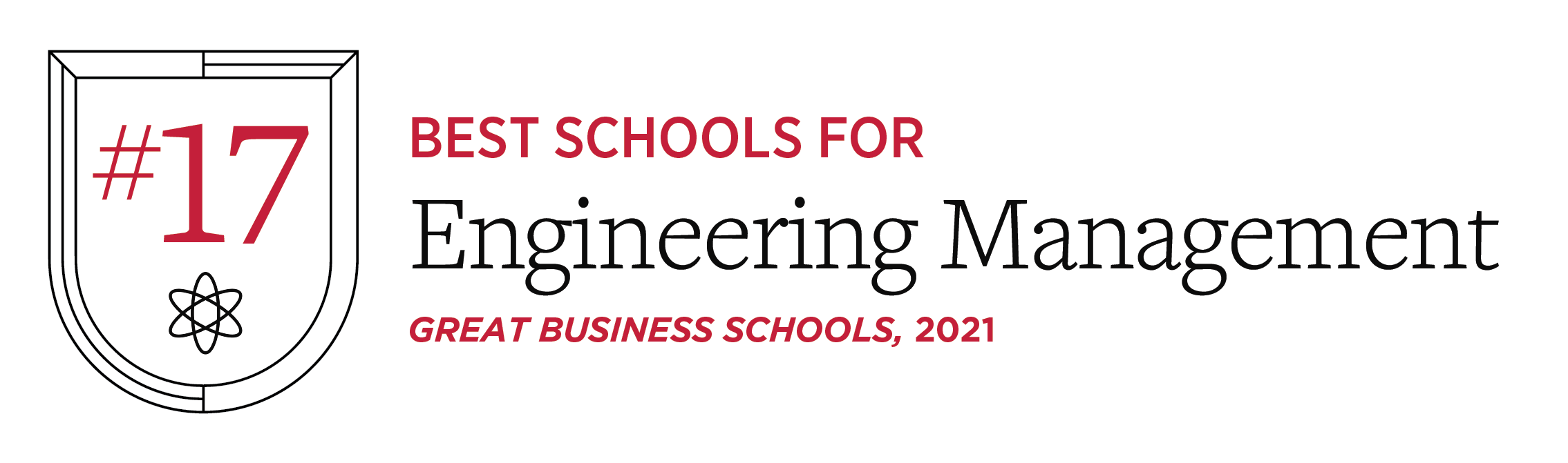 Number 17. Best schools for engineering management, Great Business Schools, 2021
