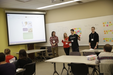 Students giving presentation