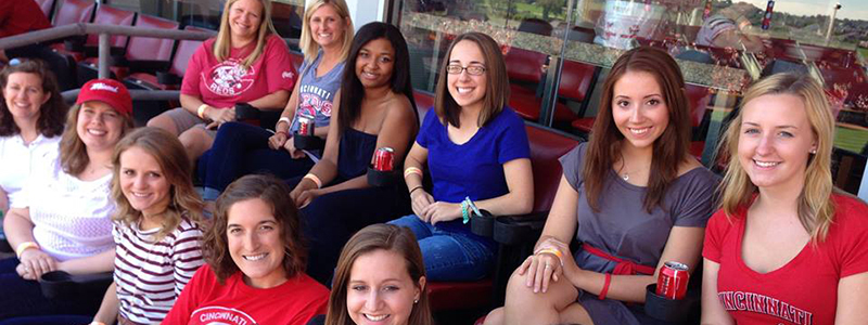  Lady cohort members at Reds Game