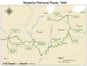 Myaamia Removal Route 1946