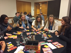 Miami students play board games at TRIWiC