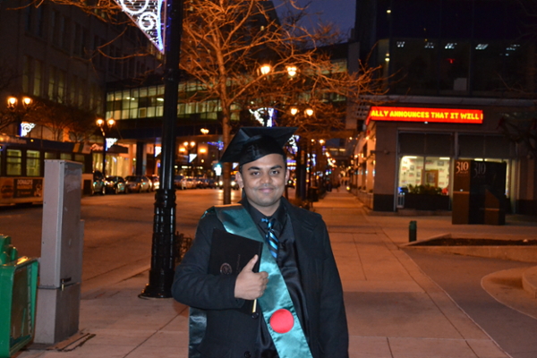 Sk. Hasan in Graduation wear