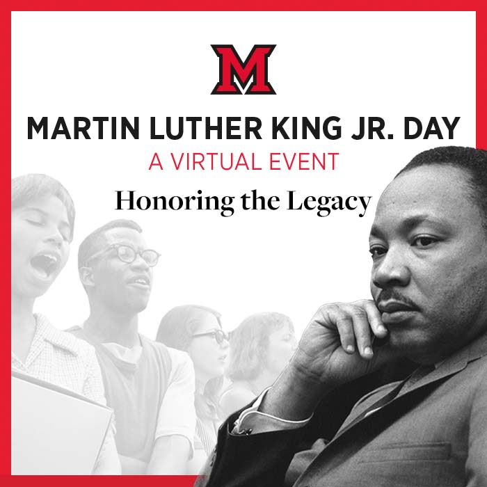 MLK Day Event flyer, text on page