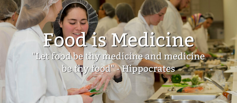 Food is Medicine. "Let food be thy medicine and medicine be thy food" - Hipppocrates