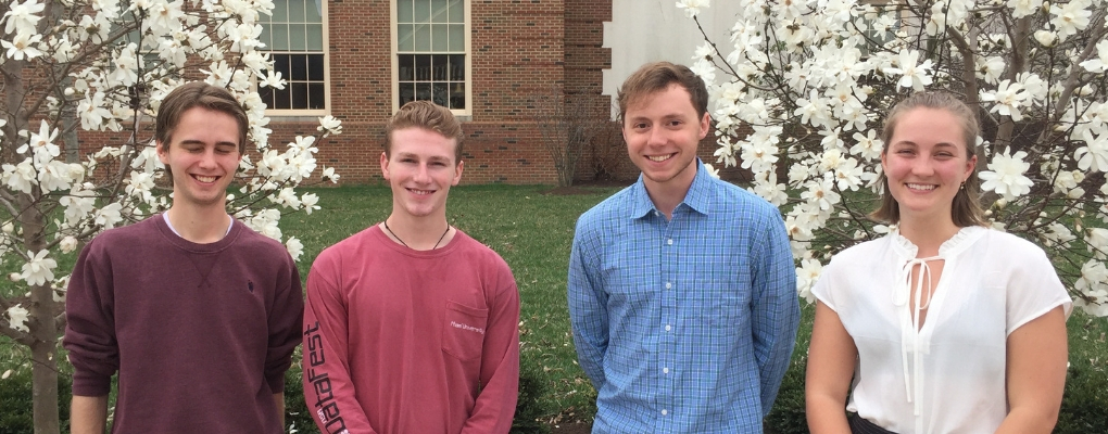 Pictured (L to R): Ty Jablonsky, Jackson Polish, Alex Erisley, Lauren Anderson. Missing from photo: Rory Tekulve