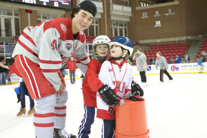 hockey player with youth
