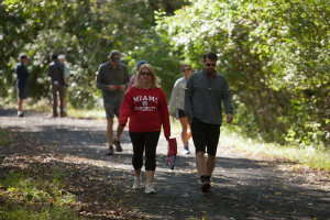 people hiking