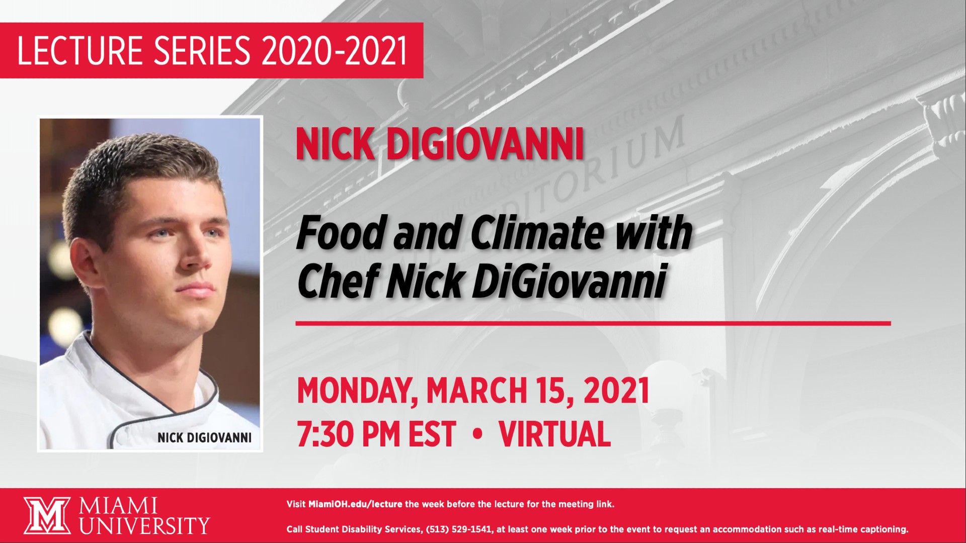 Food and Climate with Chef Nick DiGiovanni