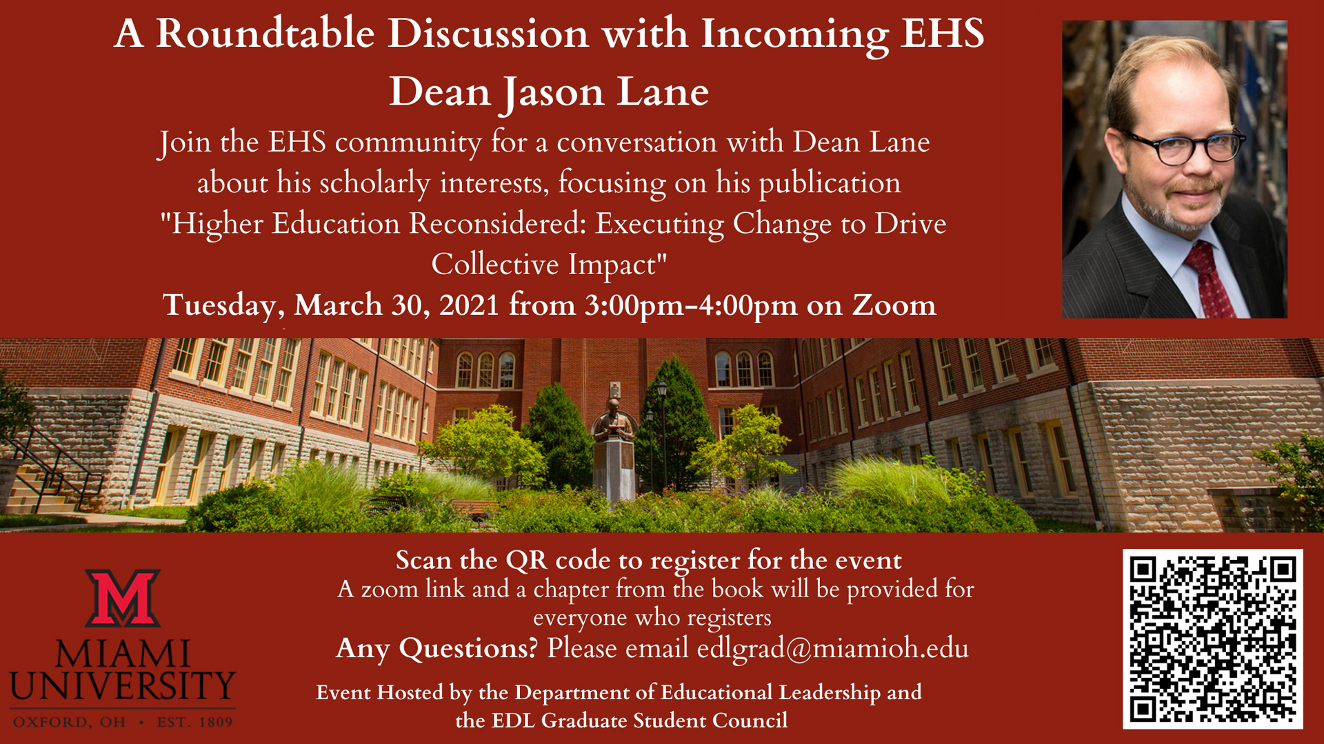 roundtable discussion with incoming EHS Dean Jason Lane
