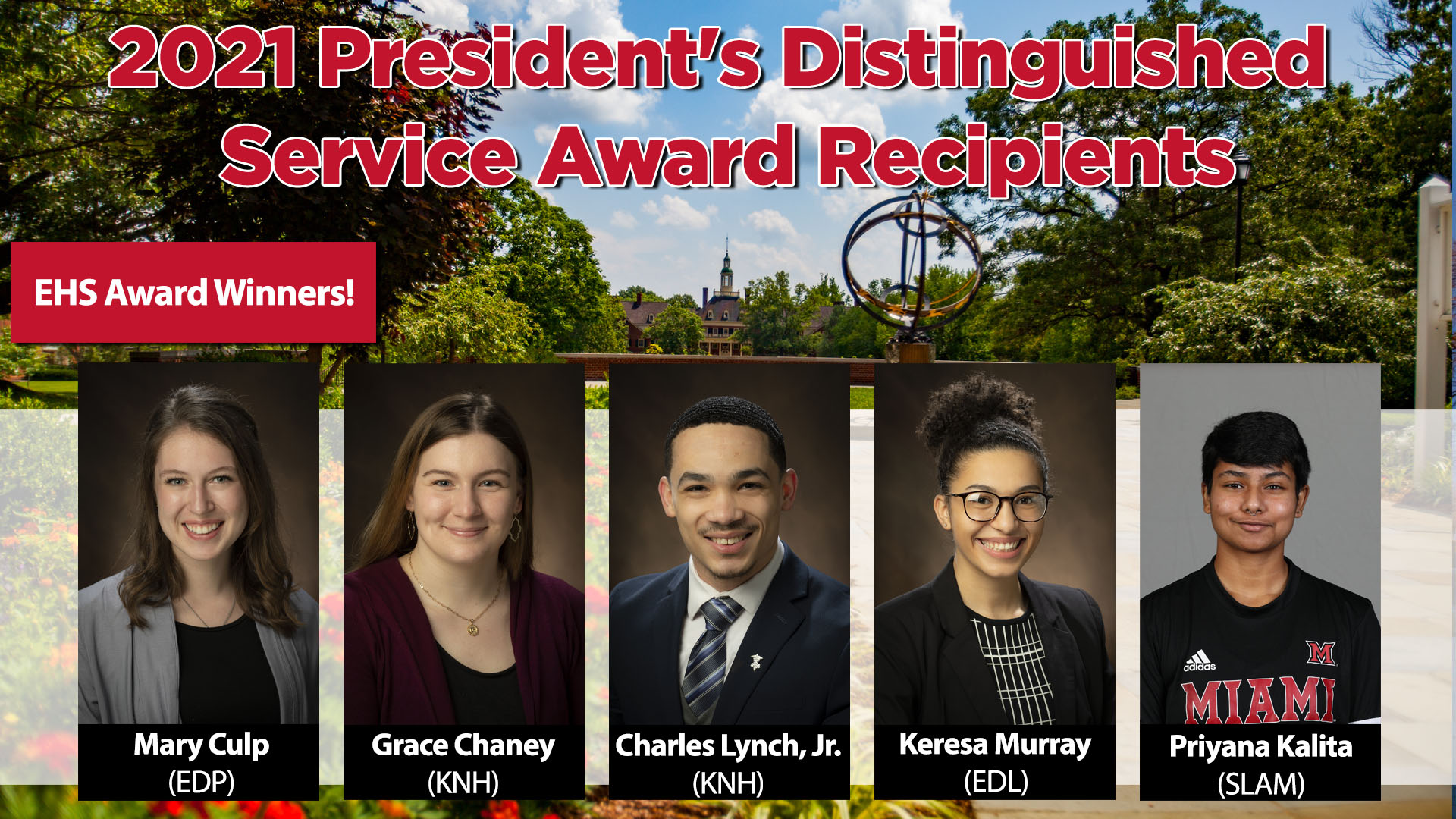 2021 President's Distinguished Service Award Recipients