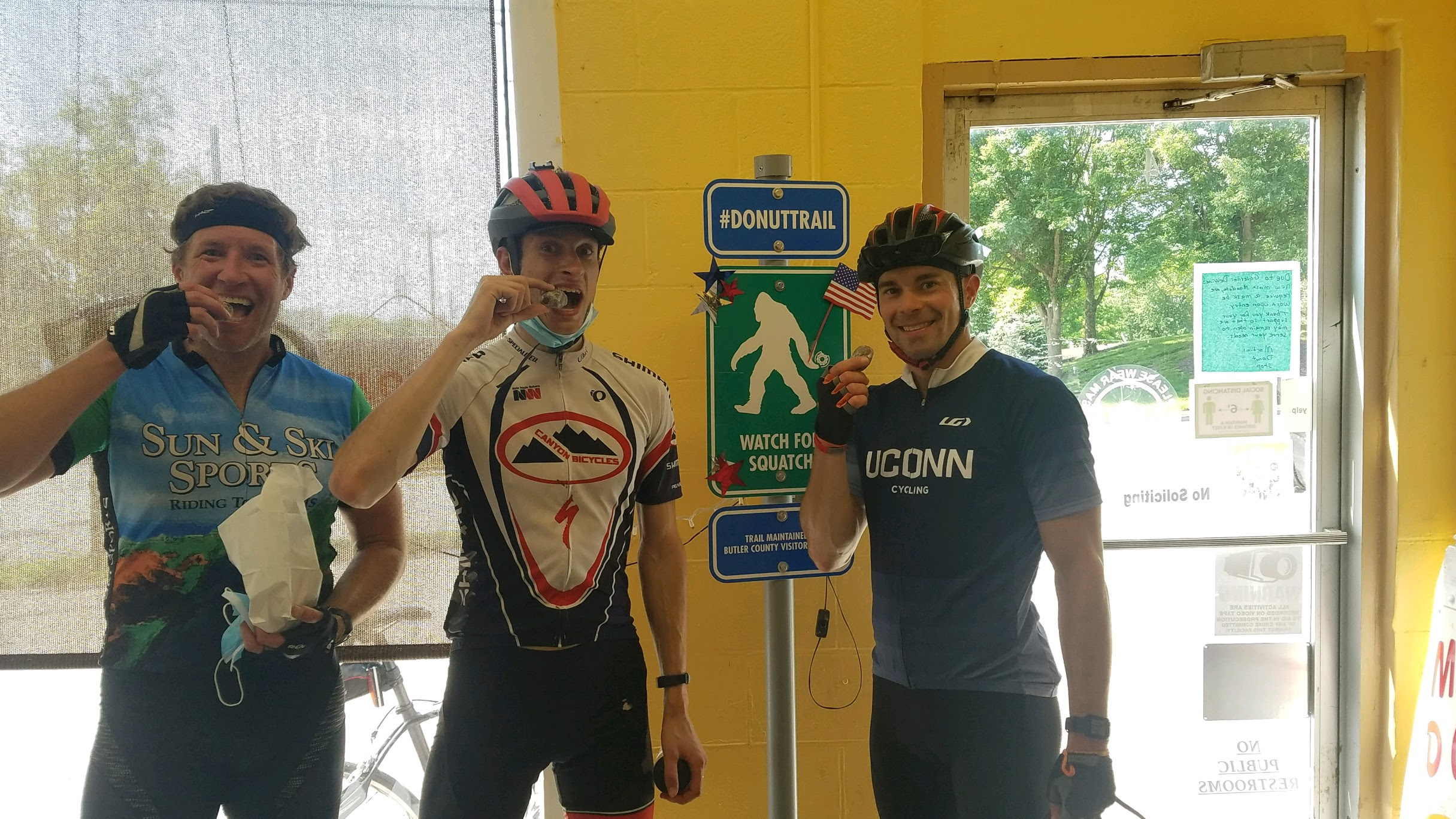 Kinesiology faculty members Kyle Timmerman, Paul Reidy, and Kevin Ballard recently rode the 85 mile Butler County Donut Trail in a single day (all 12 shops visited) to support local businesses and promote physical activity.
