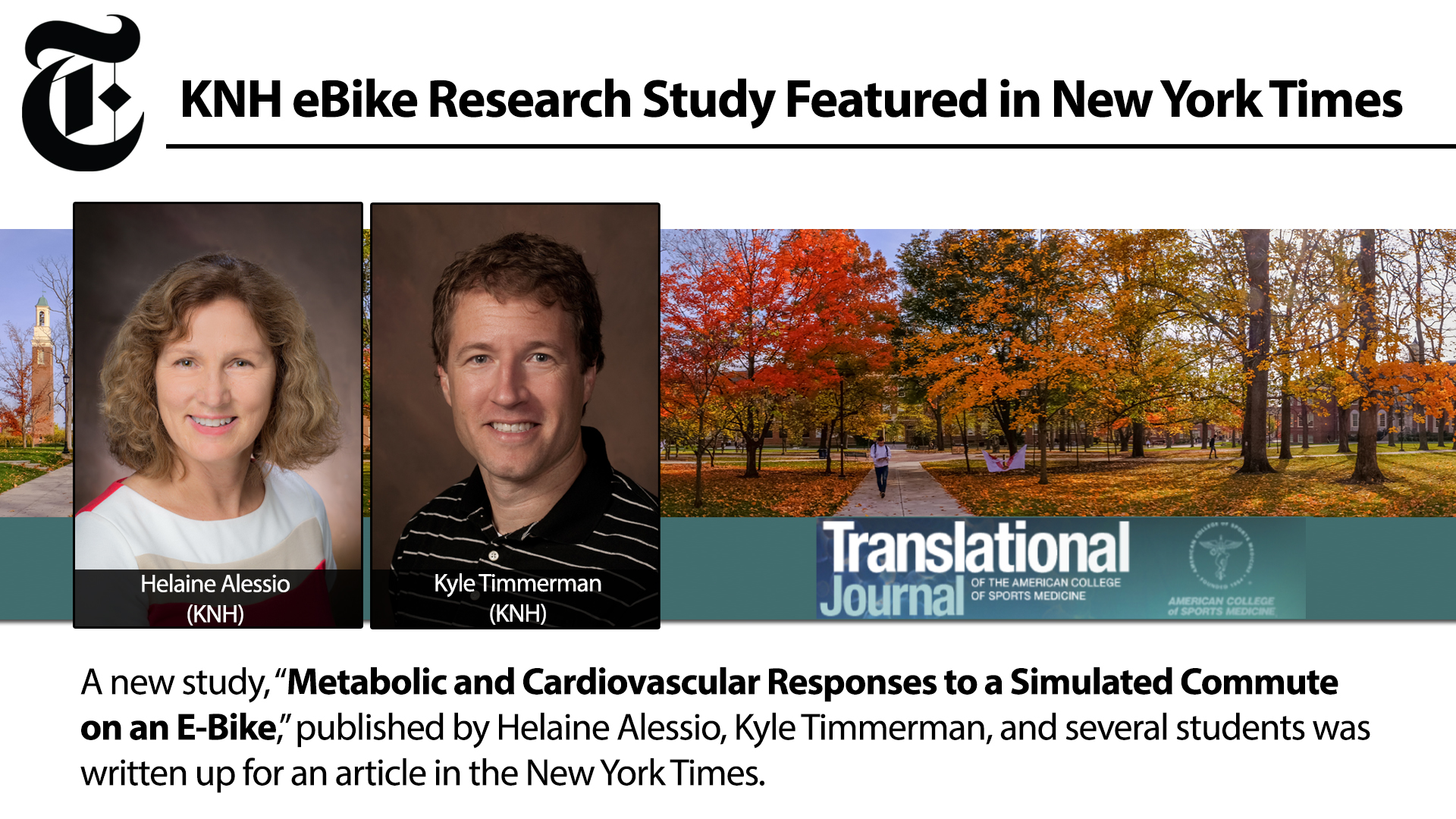 KNH eBike Research Study Featured in New York Times