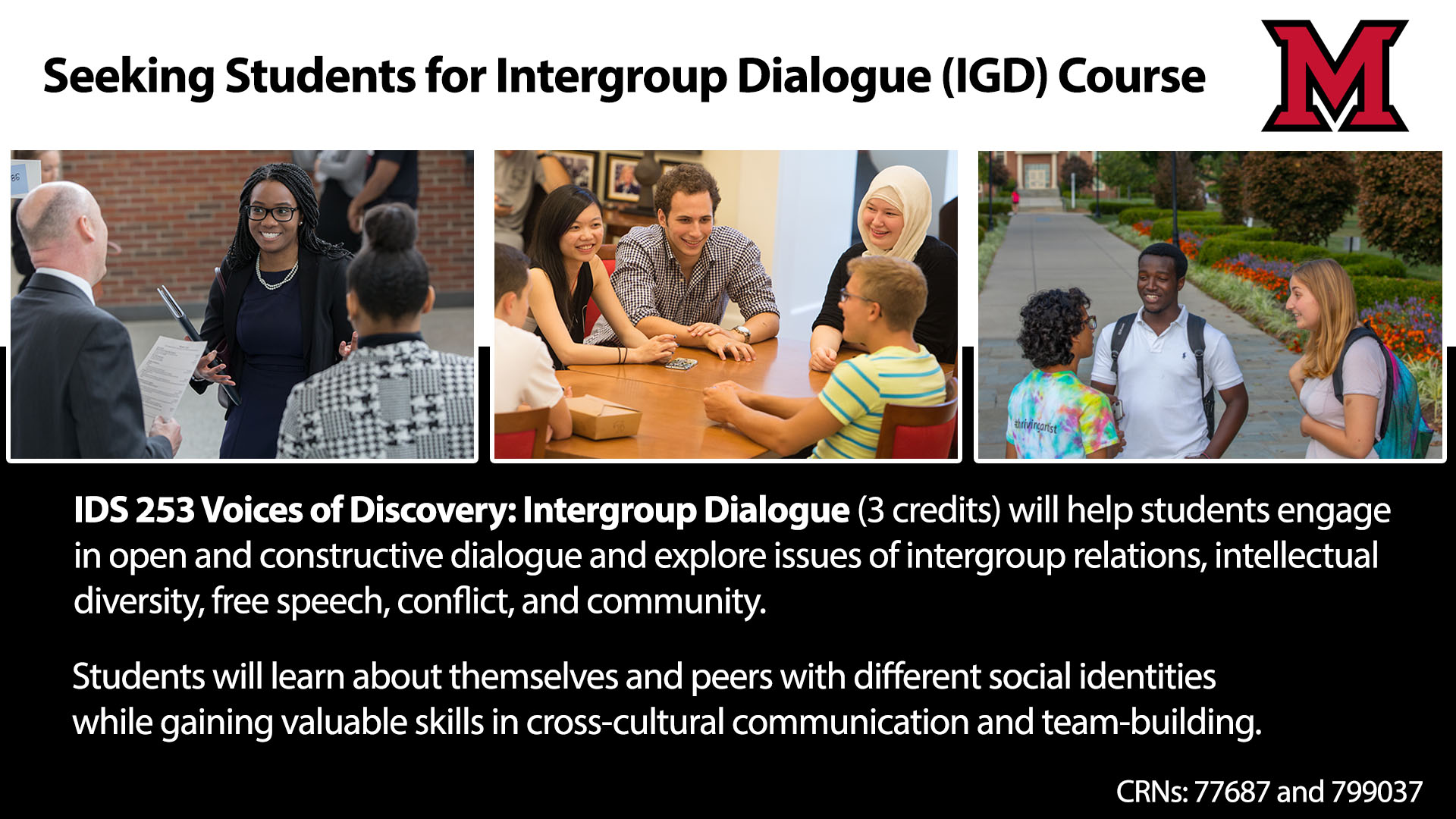 Seeking Students for Intergroup Dialogue (IGD) Course