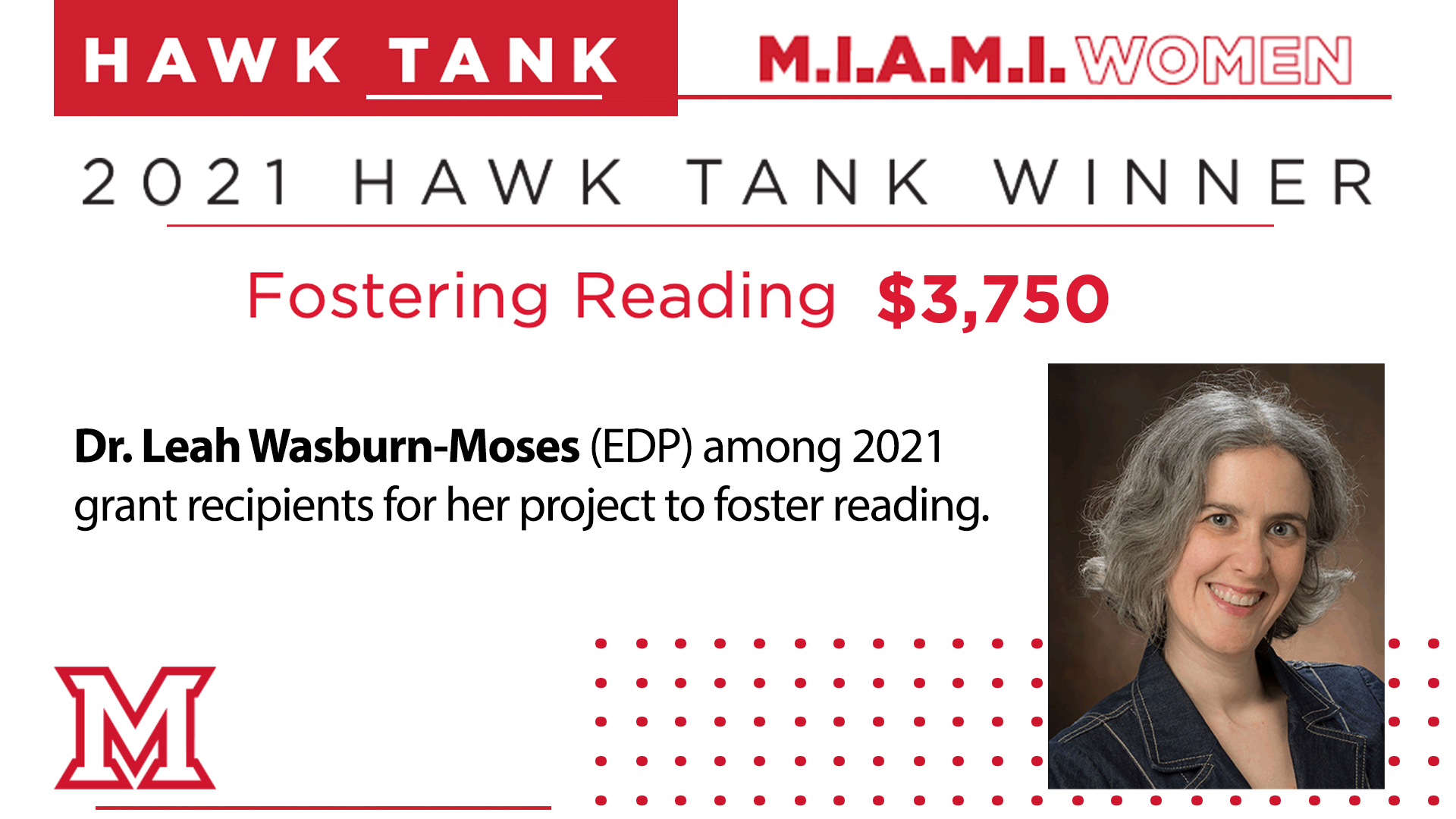 Dr. Leah Wasburn-Moses (EDP) among 2021 grant recipients for her project to foster reading.