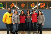 Our Miami Alums from left to right: Reggie Holland '94, Ann Feichter (Proudfoot) '98, Lisa Schmach (Butler) '02, Jennifer McHugh '94, Angela Magnes (Dinallo) '01