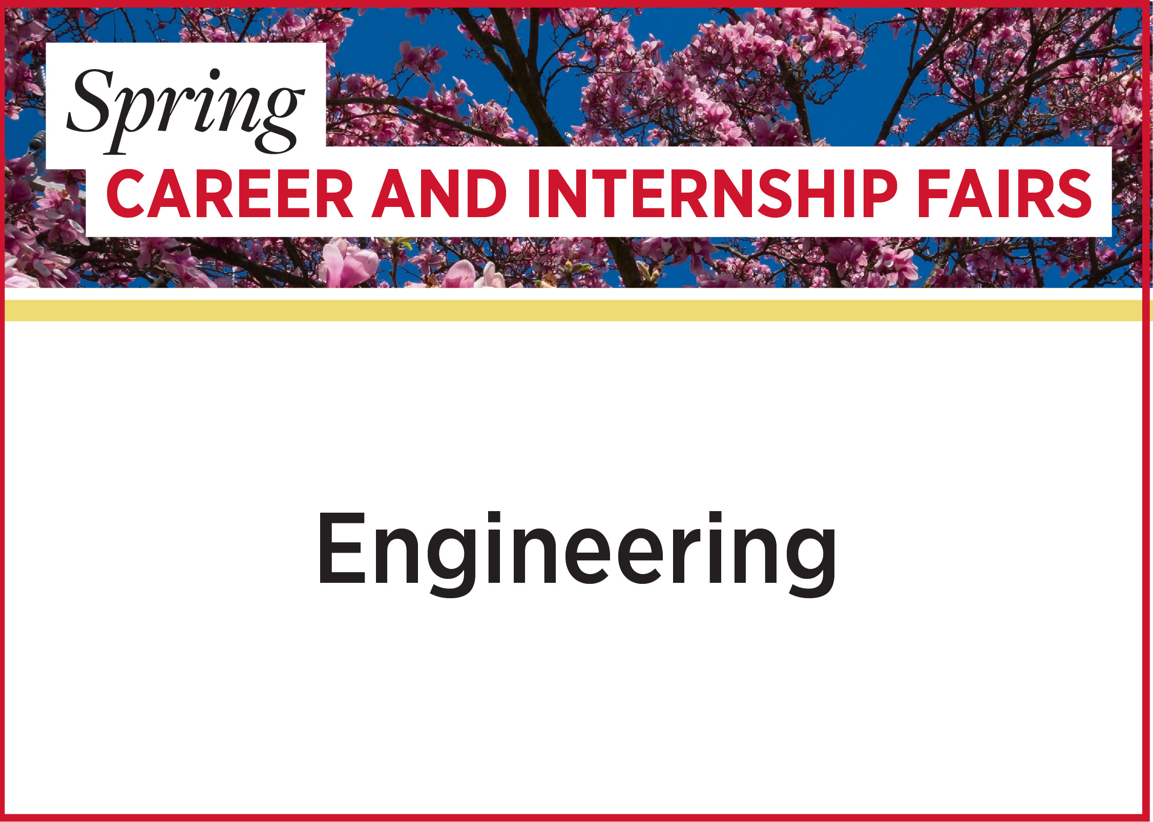 Spring Career and Internship Fairs - Engineering