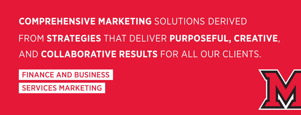  finance and business services marketing solutions banner