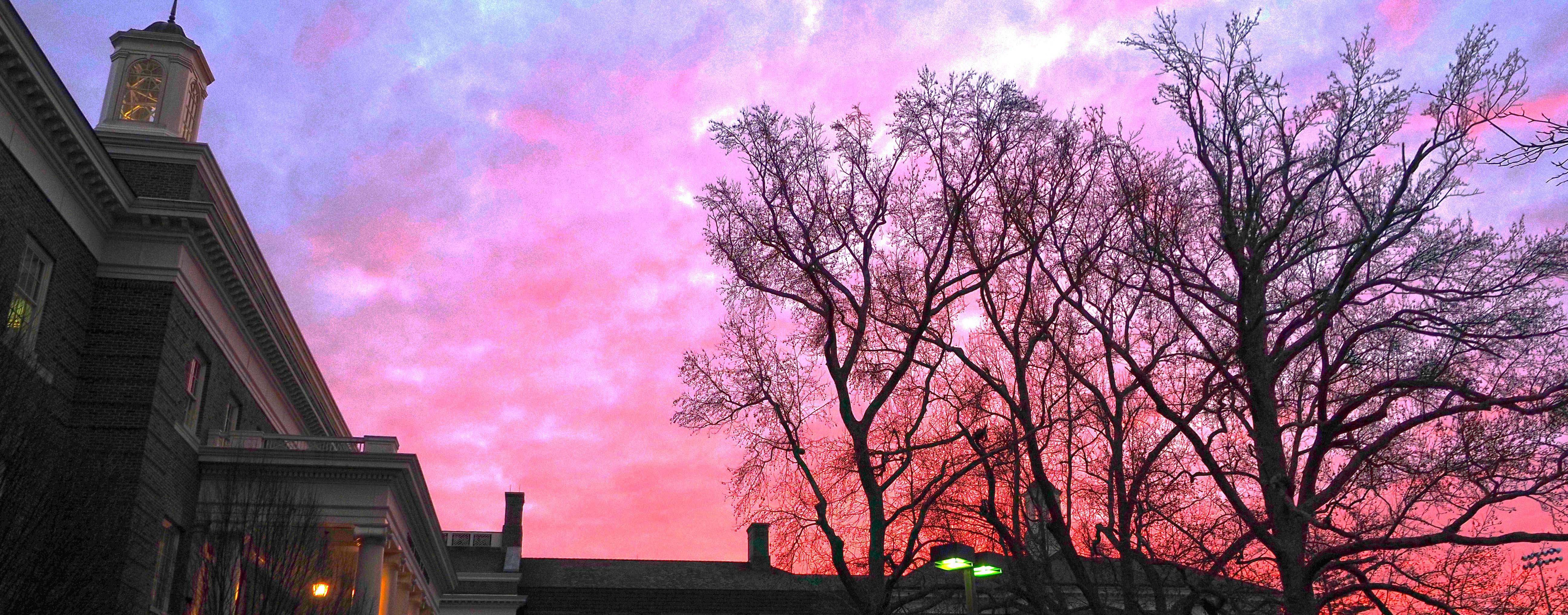  Pink sky over FSB