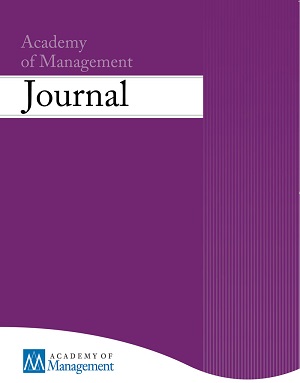predominantly purple cover of the academy of management journal from 2012