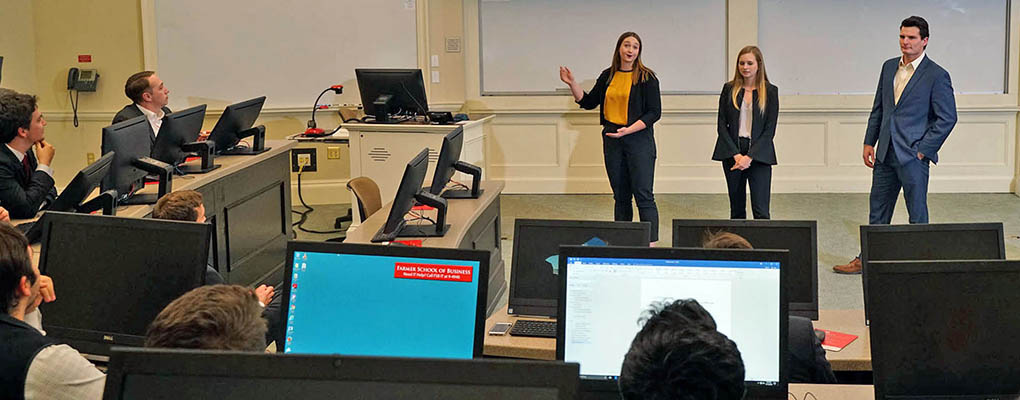  Students present in David Salem's investment class