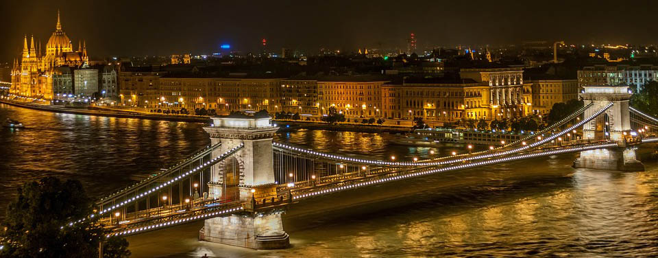 River Chain Bridge in Budapest