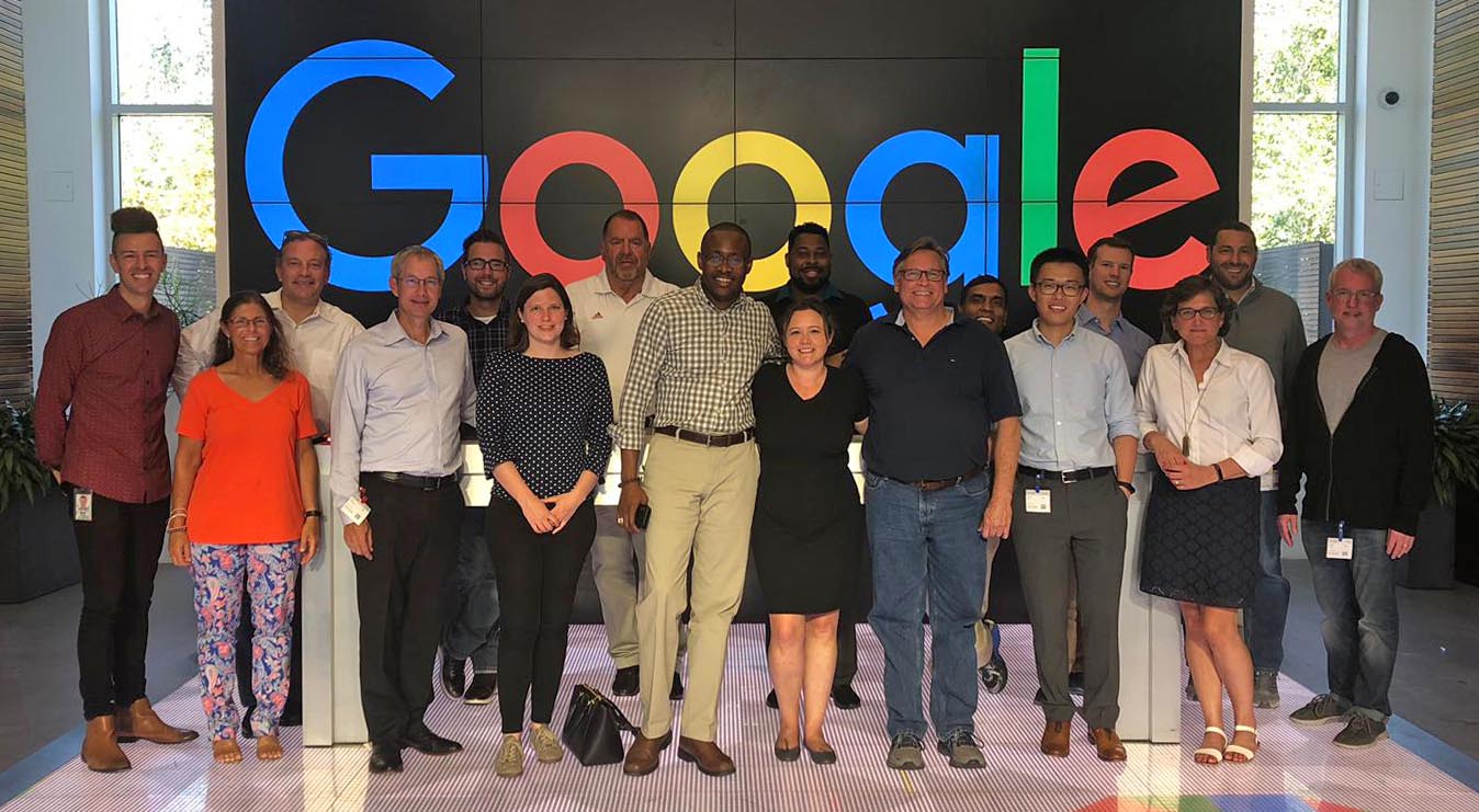 Faculty pose at Google
