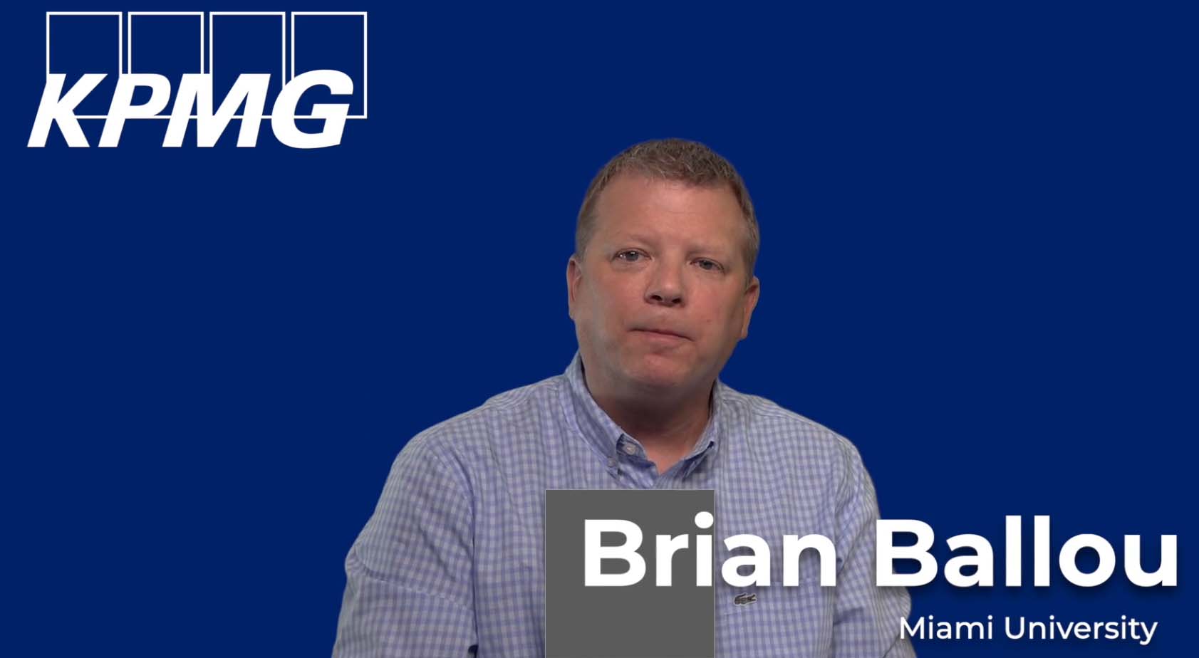 Brian Ballou during one of his KPMG training videos