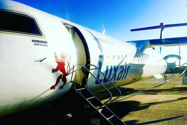 Luxair plane on tarmac