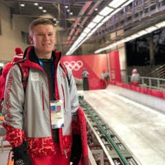 Collin at the Korea Olympics
