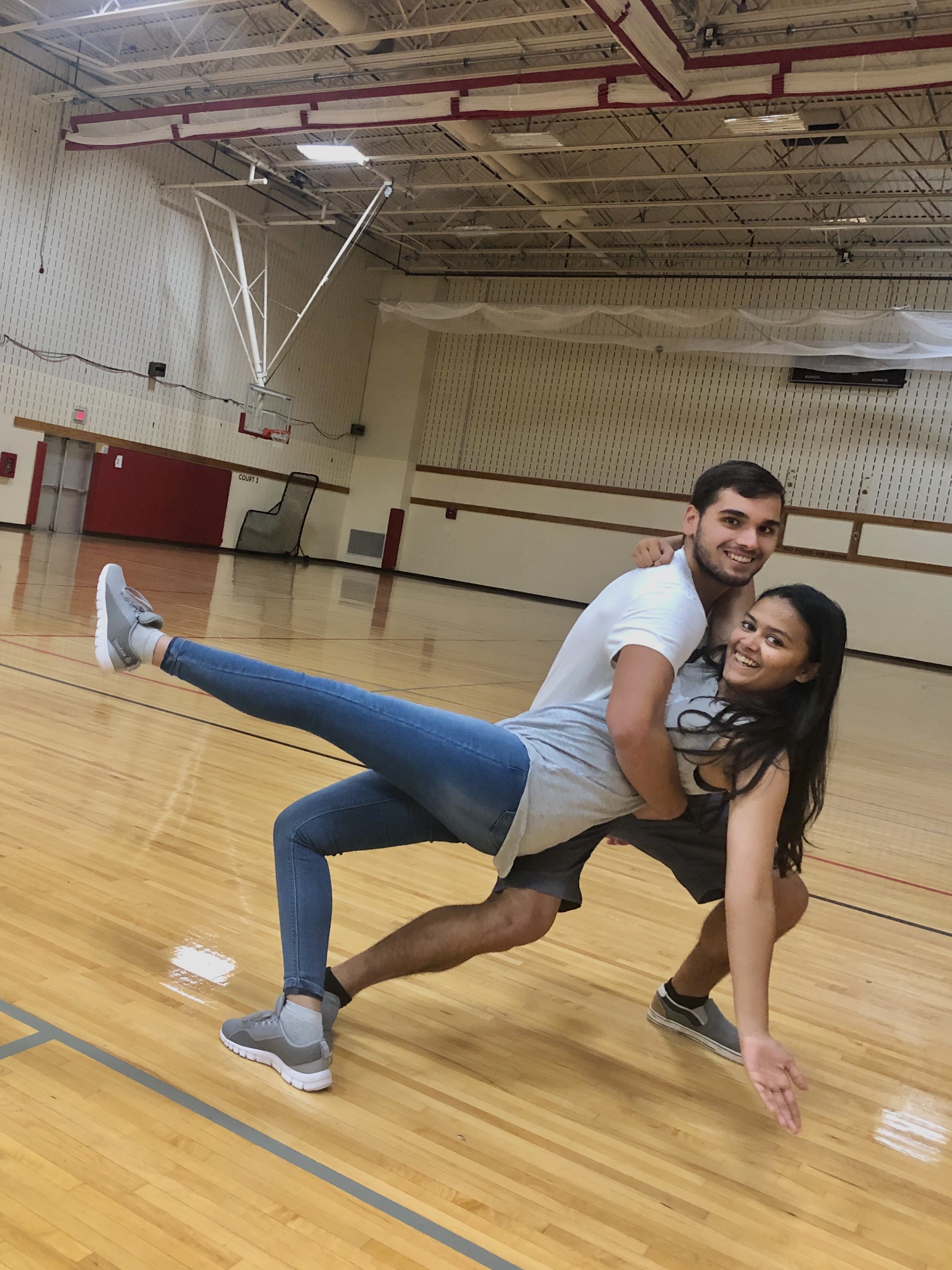 Sakshi in a social dance class