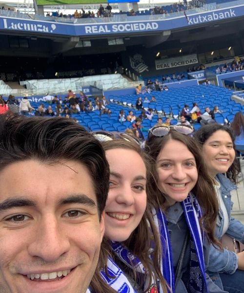 Emma and friends at a soccer match