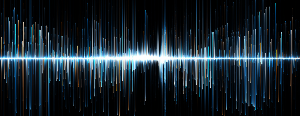 A visualization of sound waves