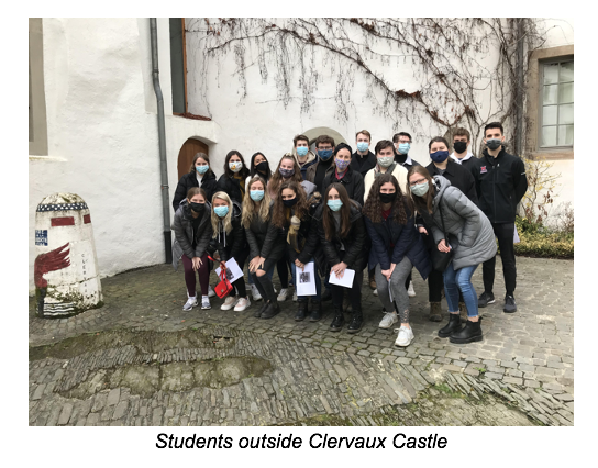 Students outside Clervaux Castle