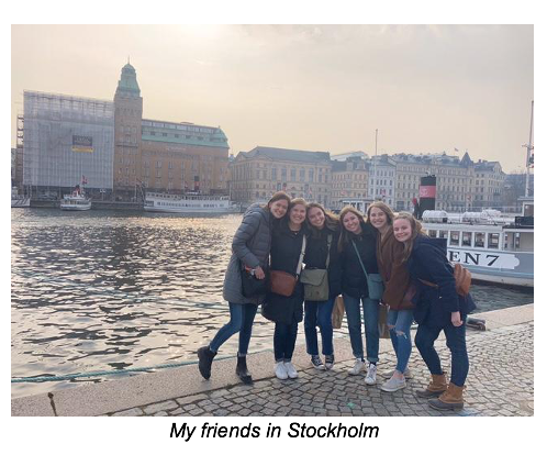 Hannah and friends in Stockholm