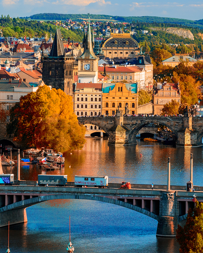 Vltava River and Charle bridge, Prague