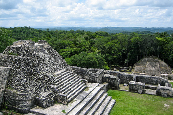 An ancient pyramid structure in Belize