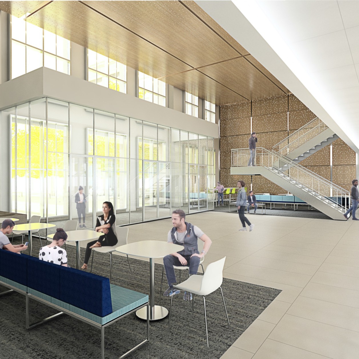 Interior rendering of new Health Sciences building