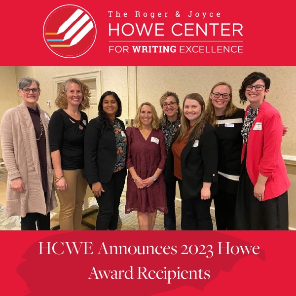 The winners of the 2023 Howe Awards with HCWE staff.