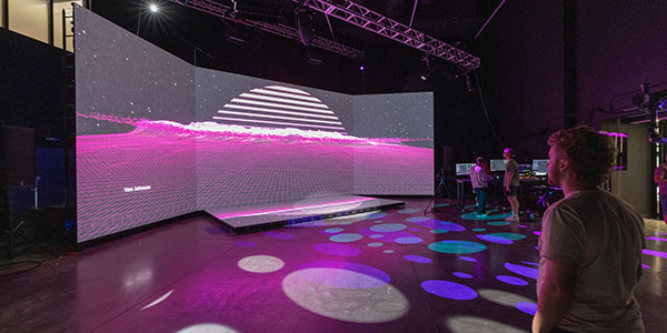 The XR Stage in the McVey Data Science building