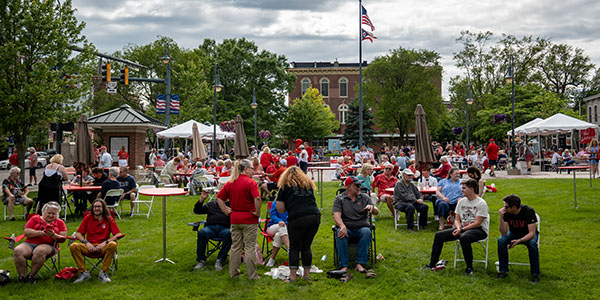 People attend last year's MiamiFest Uptown Party in Oxford, Ohio