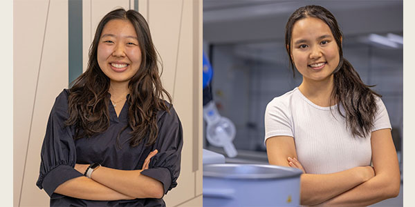 Grace Koo, left, and Emily Wang