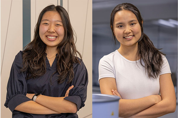 Grace Koo, left, and Emily Wang
