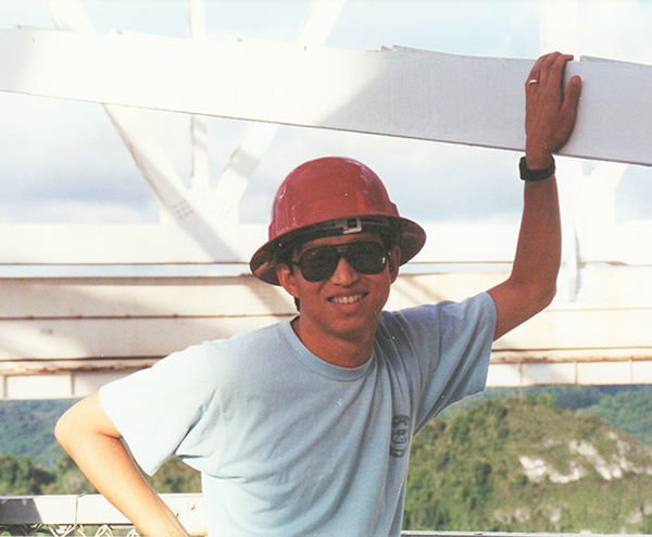 qihou zhou on the bridge to arecibo telescope
