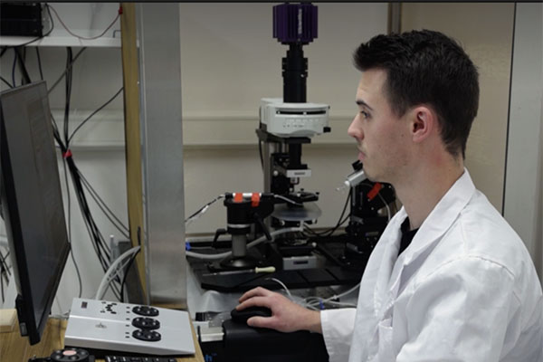 Samuel Brown in a JoVE video screenshot